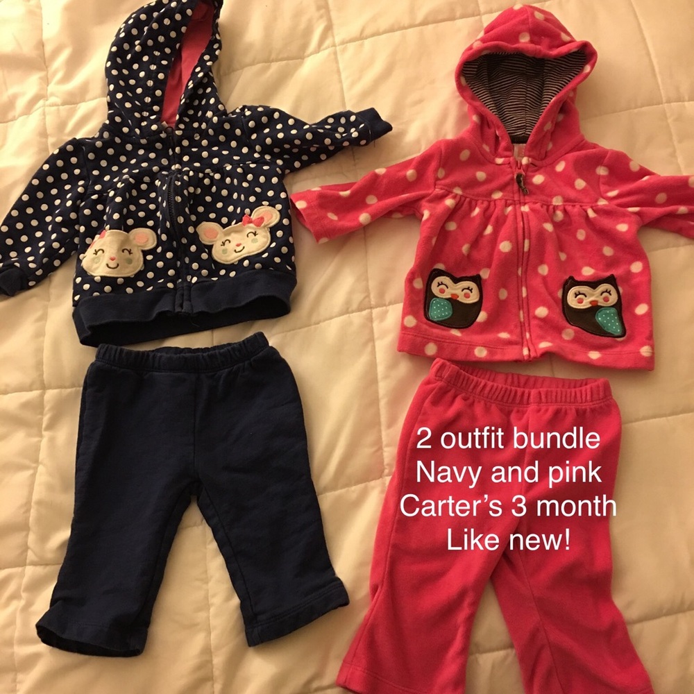 Carters pants/jacket outfit bundle of two